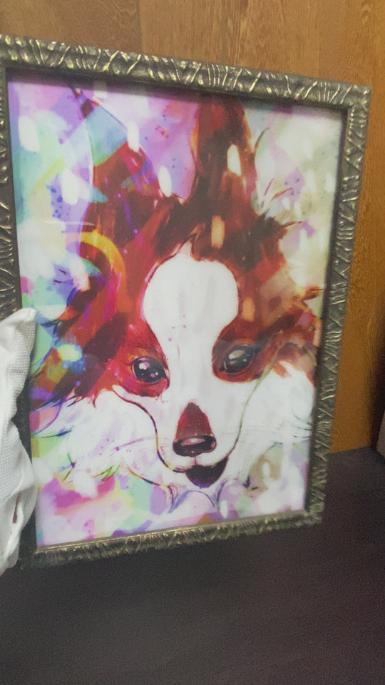 色の変わる“生きた似顔絵アート”